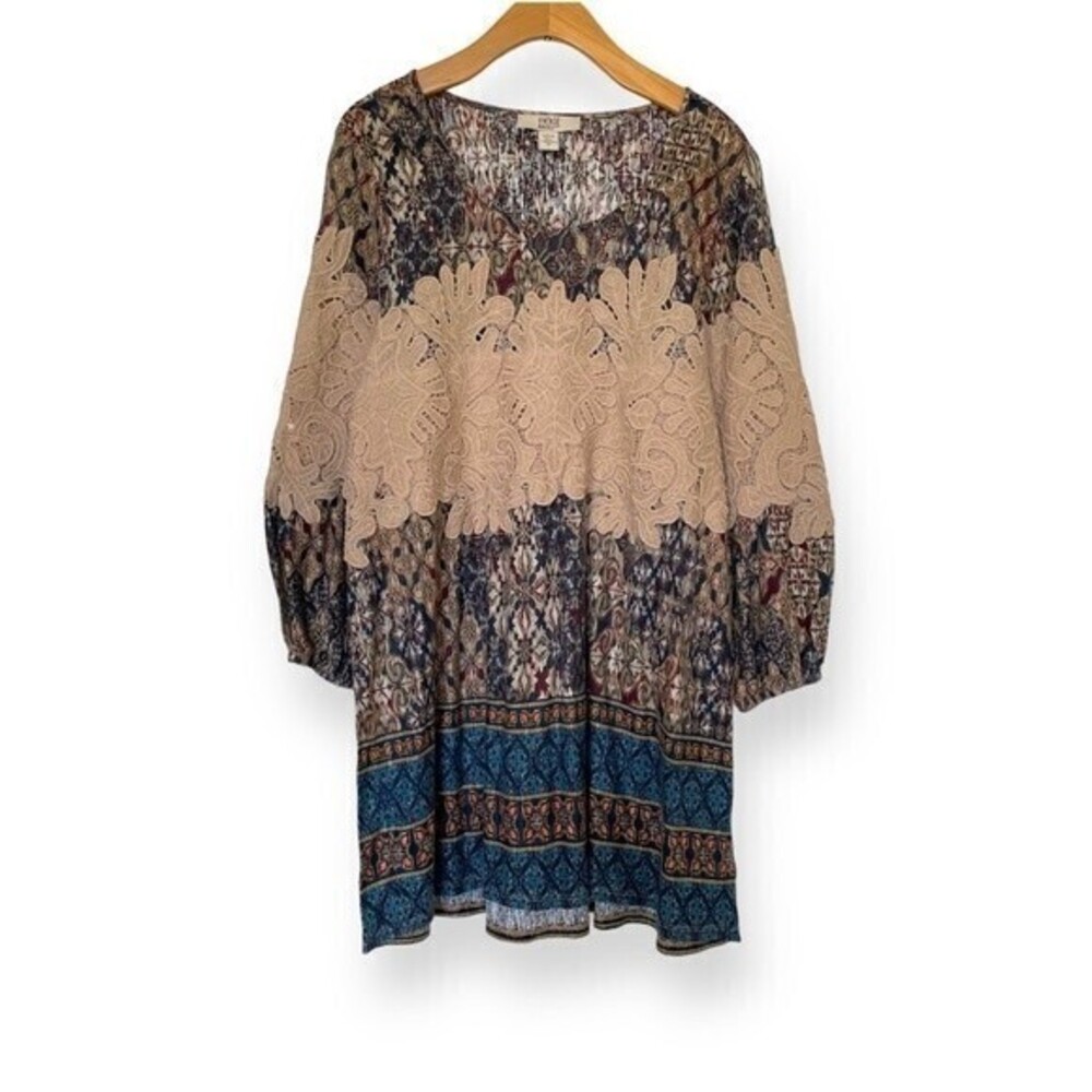 Vintage America Peasant Boho Blouse Size L